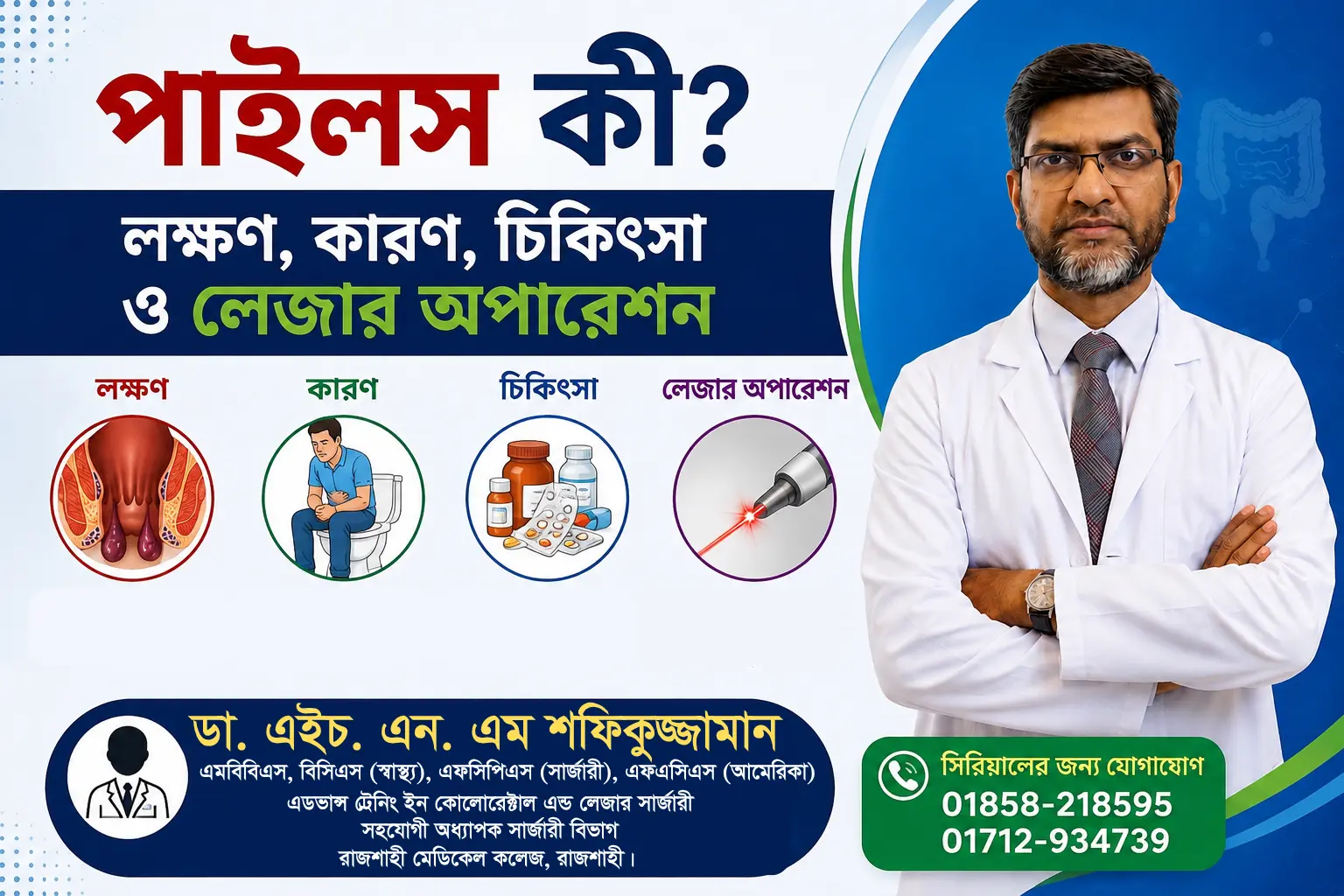 পাইলস কী? লক্ষণ, কারণ ও চিকিৎসা – ডা. এইচ. এন. এম শফিকুজ্জামান